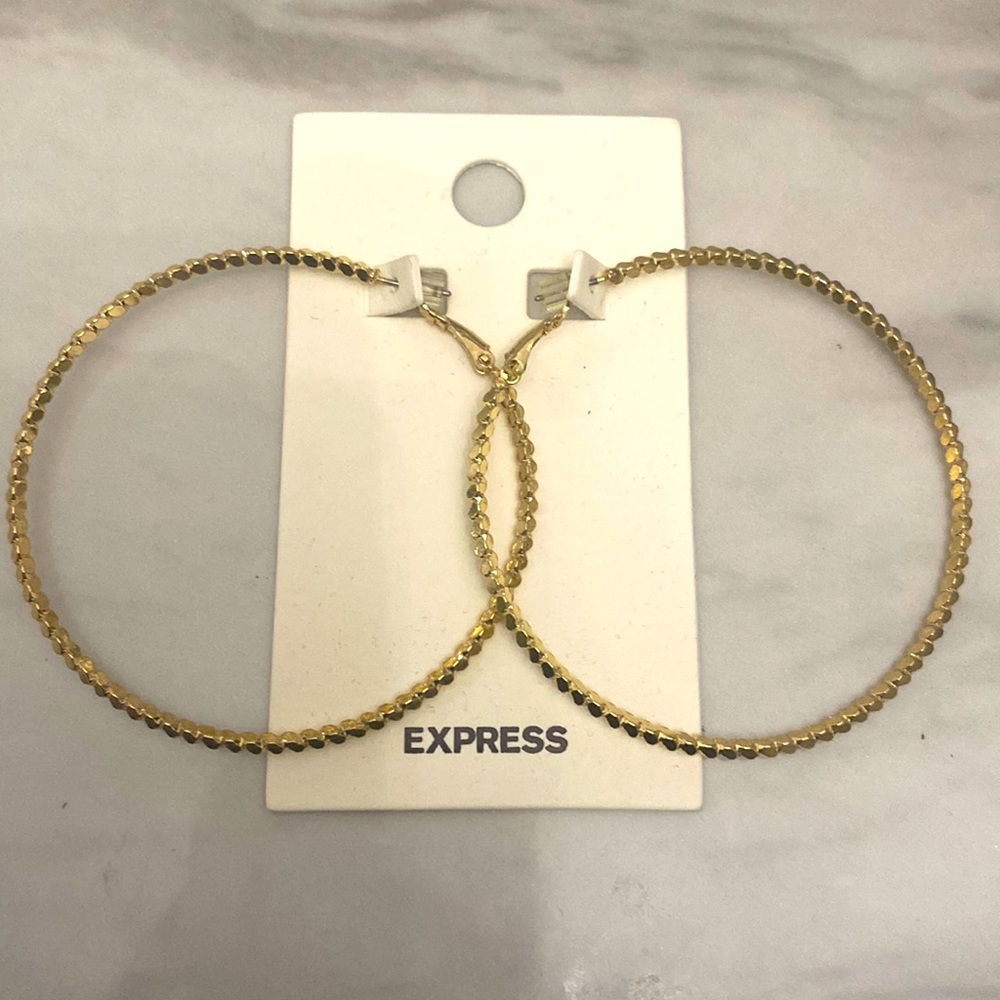 Express Gold Hoop Earrings